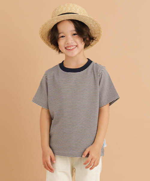 FORK&SPOON　ミジンボーダーTシャツ(KIDS)