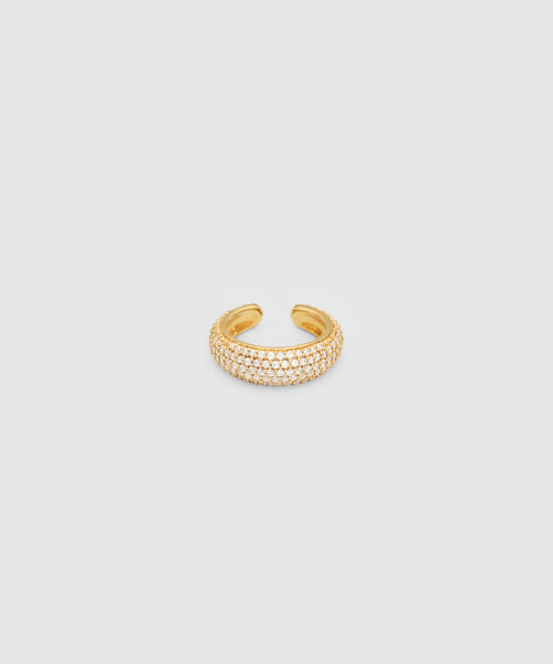 TOM WOOD　Ear Cuff Thick Zircon Gld
