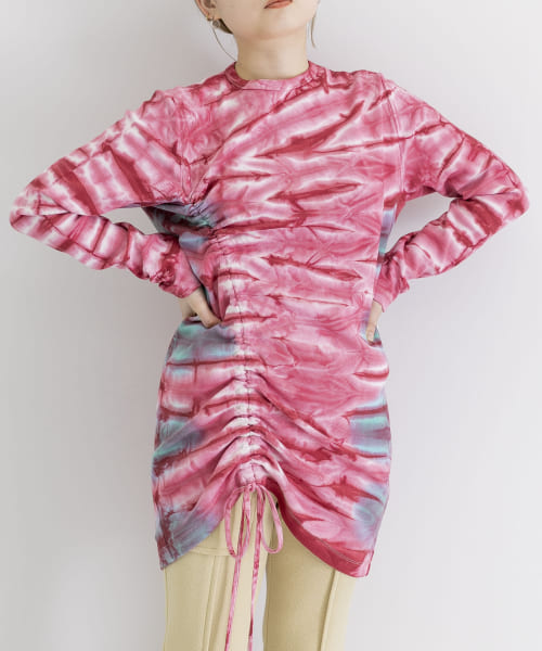 iI　tie dye gather Long sleeve