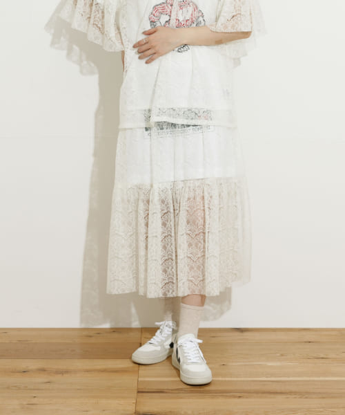 SREU　Layered Lace Skirt