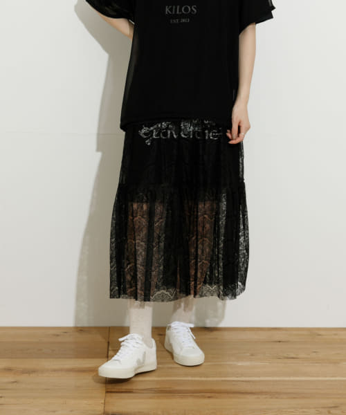 SREU　Layered Lace Skirt
