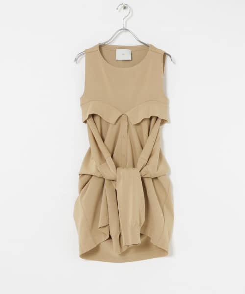 TAN　TIED LAYERING TOPS
