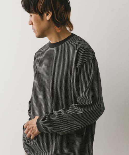ミジンボーダーロングスリーブ Tシャツ