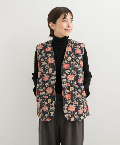 SOIL　60s FLOWER VNECKVEST
