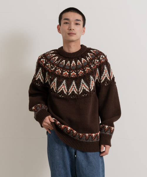 米富繊維　KOUHEN NORDIC KNIT PULLOVER-3