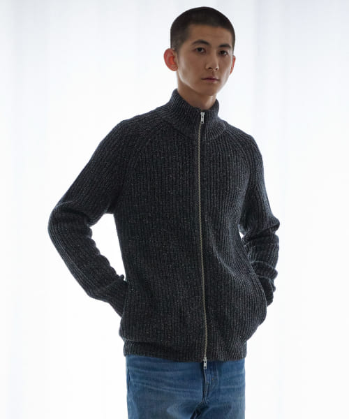 new basic シルクネップドライバーズニット