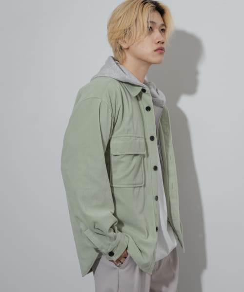 フリースフラップルーズシャツ