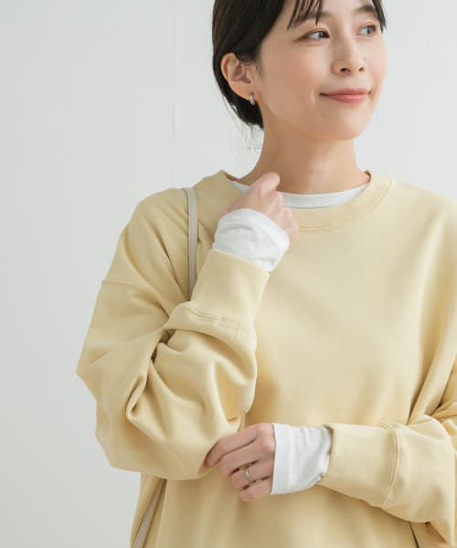 リネン混シアーロングTシャツ