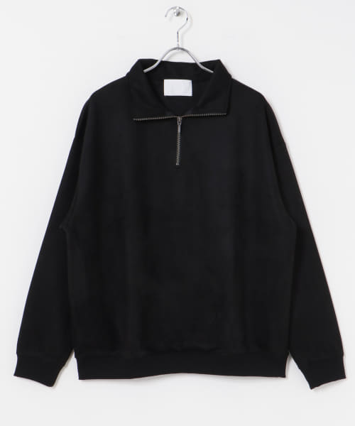 URBAN RESEARCH iD　フェイクスエードハーフZIPプルオーバー