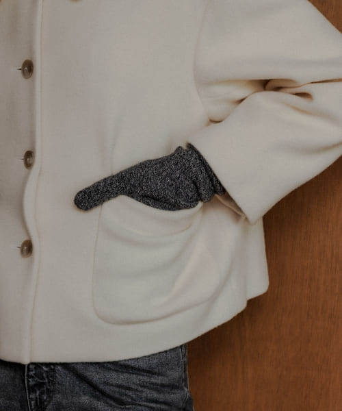 William Brunton Hand Knits　long rib cuff Glove