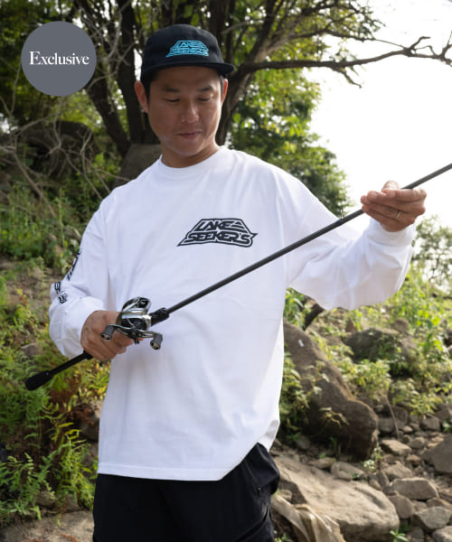 『別注』TASF×LAKE SEEKERS　袖プリントロングスリーブTシャツ