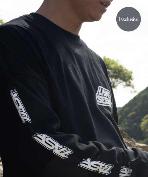 『別注』TASF×LAKE SEEKERS　袖プリントロングスリーブTシャツ