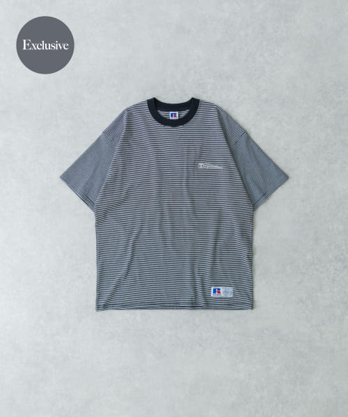 『別注』RUSSELL ATHLETIC×UR　BORDER SHORT-SLEEVE TEE
