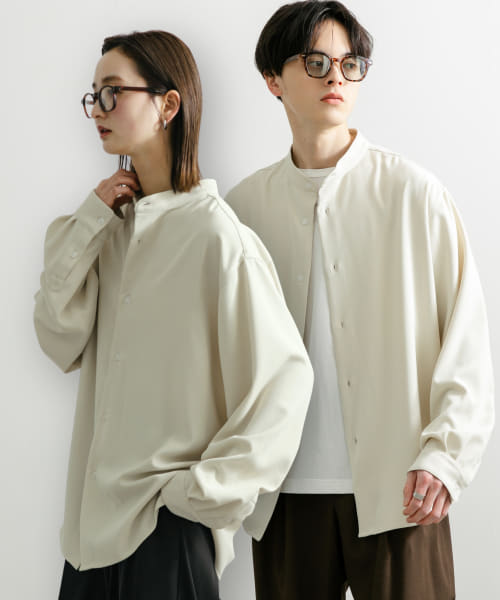 『ユニセックス』アムンゼンバンドカラーシャツ