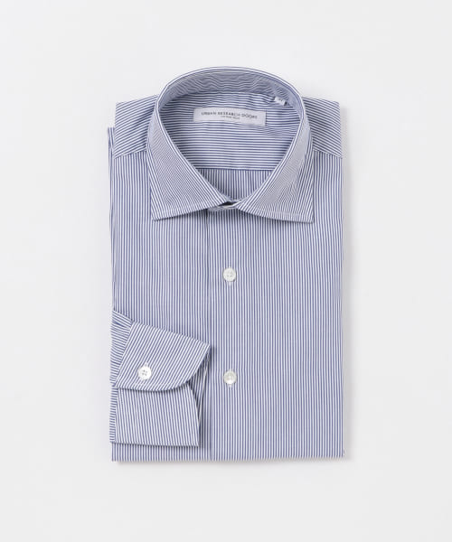 『イージーケア』LIFE STYLE TAILOR　セミワイド細ストライプシャツ