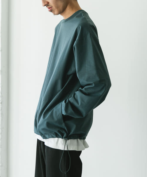 『吸水速乾/イージーケア/接触冷感』クイックドライ ワッフルメッシュロングスリーブTシャツ