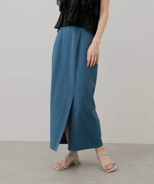 『UR TECH DRYLUXE』リネンライクスリットタイトスカート