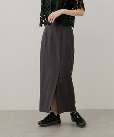 『UR TECH DRYLUXE』リネンライクスリットタイトスカート