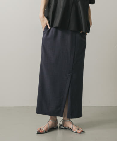 『UR TECH DRYLUXE』リネンライクスリットタイトスカート