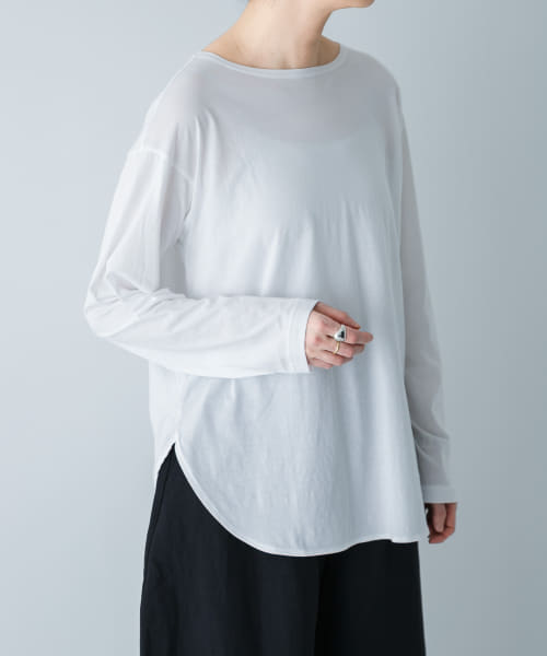 シフォン天竺カットソー