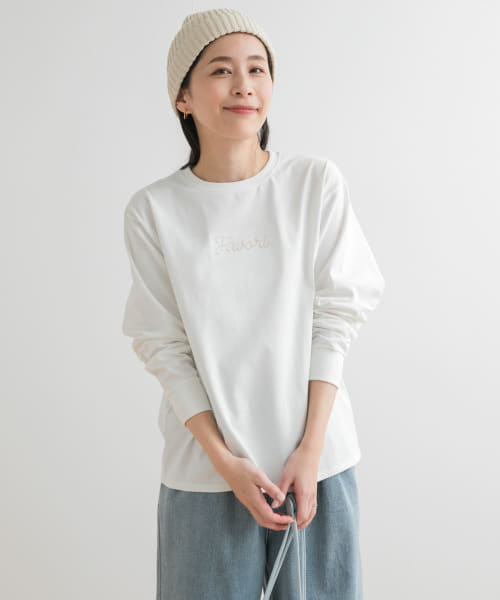 ロゴ刺繍プルオーバー