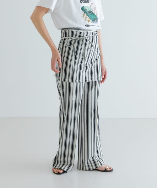 CURRENTAGE　RUSSELL STRIPES PANTS