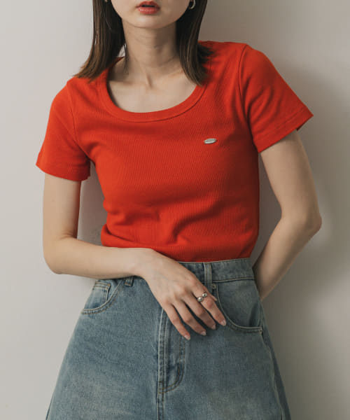 『一部WEB限定カラー』ラウンドネックリブTシャツ(半袖)
