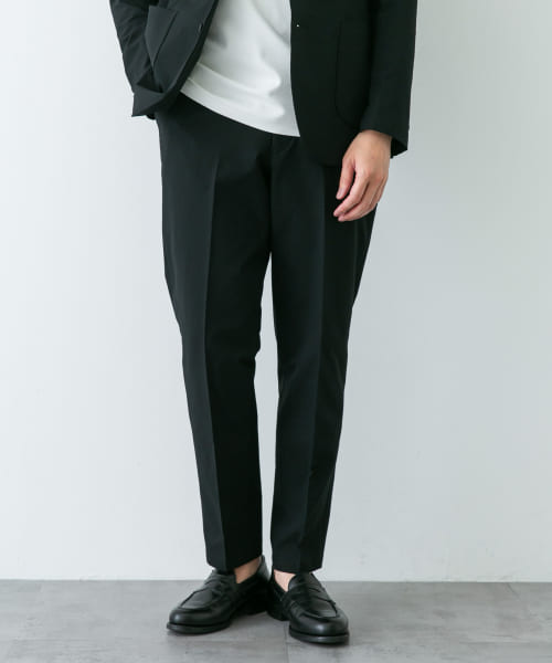 『イージーケア』LIFE STYLE TAILOR　シアサッカーコンフォータブルパンツ
