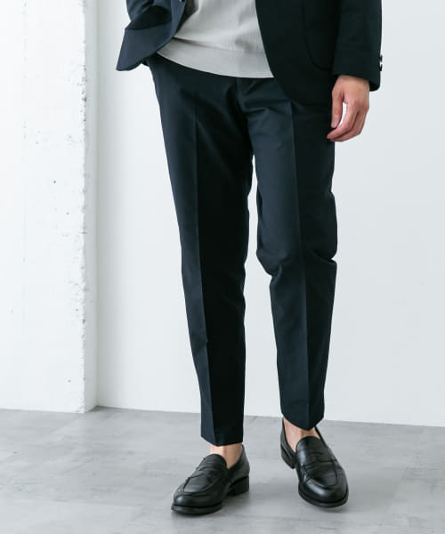 『イージーケア』LIFE STYLE TAILOR　シアサッカーコンフォータブルパンツ