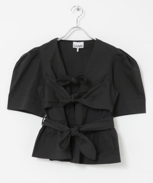 GANNI　Tie Strap BLOUSE