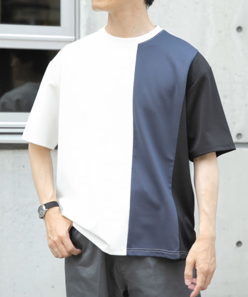 ポンチ切替ショートスリーブトップス