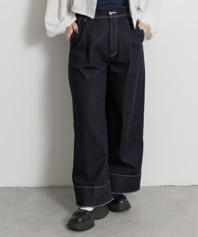 cwtch　ORGANIC DENIM WIDEPANTS