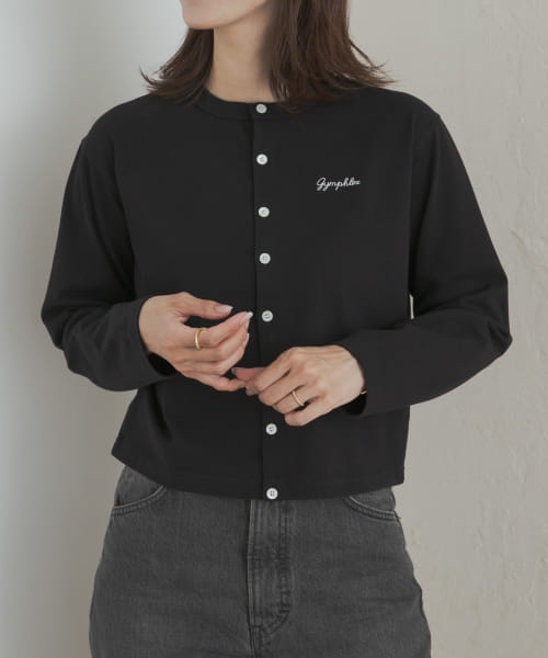 GYMPHLEX　SHORT CREW NECK CARDIGAN