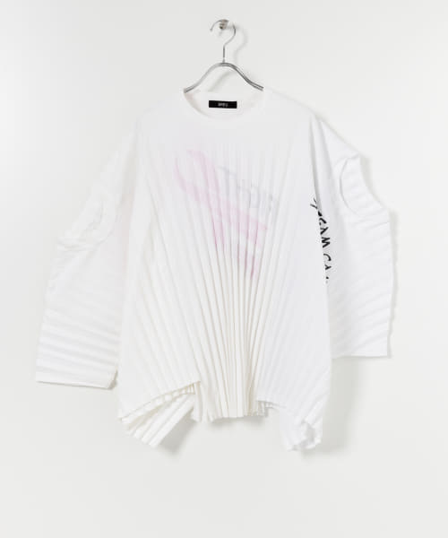 SREU　ソフトプリーツドッキングTシャツ