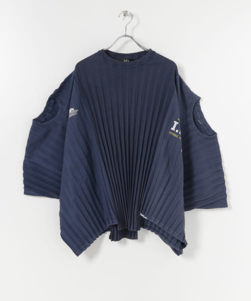 SREU　ソフトプリーツドッキングTシャツ