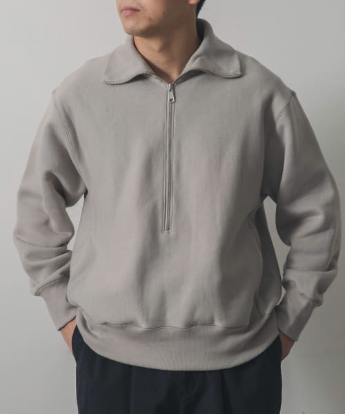 STILL BY HAND　ハーフジッププルオーバースウェット