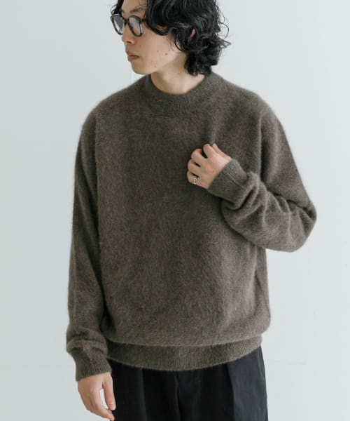 new basic FOX/CASHMEREクルーネックニット