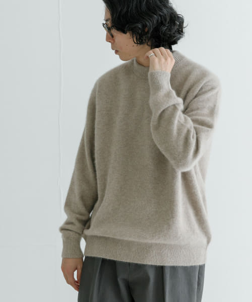 new basic FOX/CASHMEREクルーネックニット