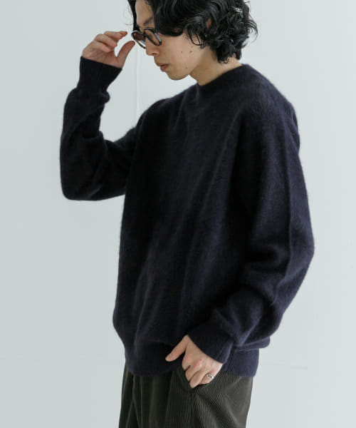 new basic FOX/CASHMEREクルーネックニット