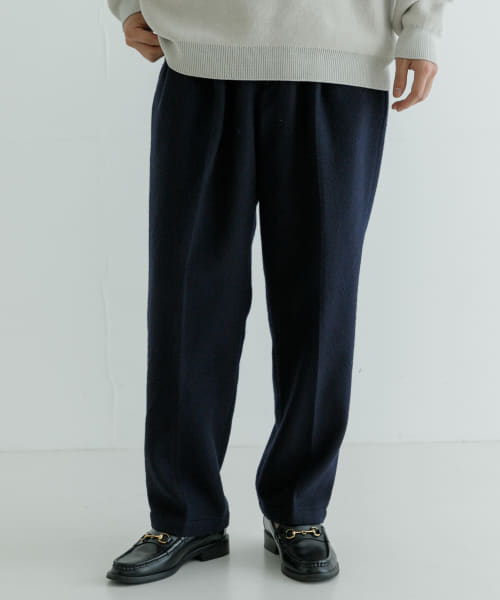 『MADE IN JAPAN』 new basic ウールフラノビーバーテーパードスラックス