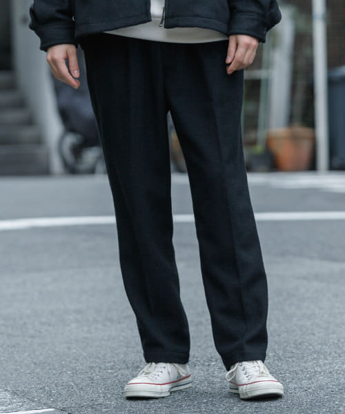 『MADE IN JAPAN』 new basic ウールフラノビーバーテーパードスラックス
