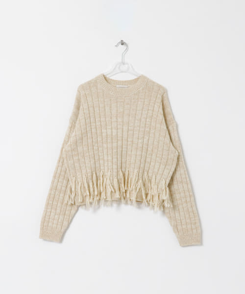 fringe lame knit po
