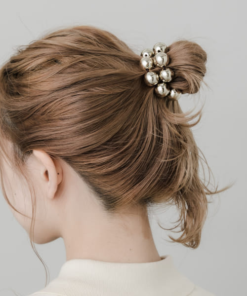 『再入荷』『WEB/一部店舗限定』メタルボールヘアゴム
