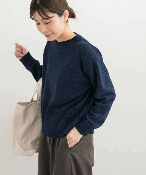モールヤーンクルーネックニット