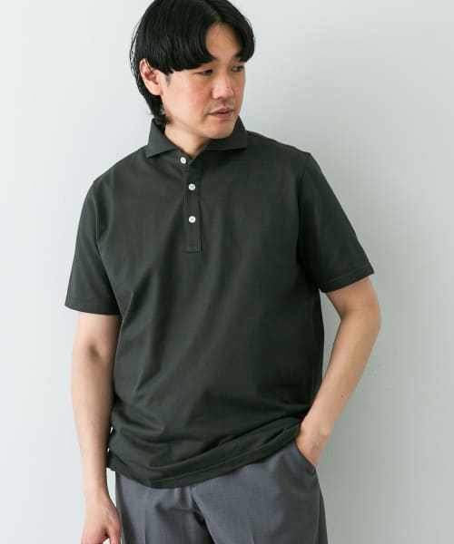 LIFE STYLE TAILOR　カッタウェイ半袖プルオーバー