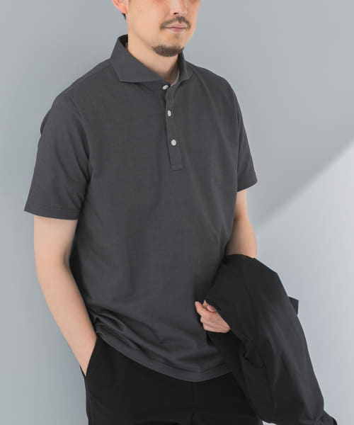 LIFE STYLE TAILOR　カッタウェイ半袖プルオーバー