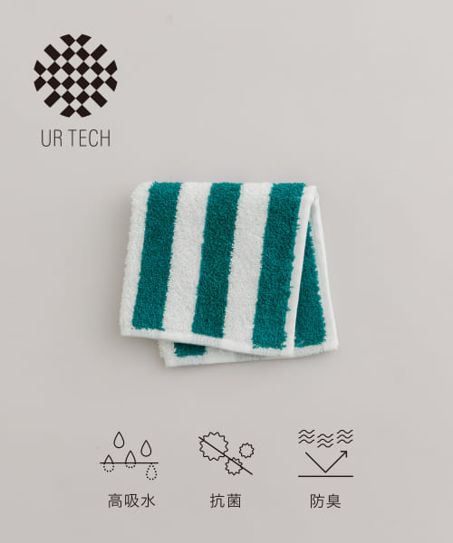 『UR TECH』ストライプハンドタオル