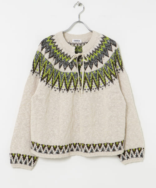 米富繊維　SUMMER NORDIC KNIT PULLOVER