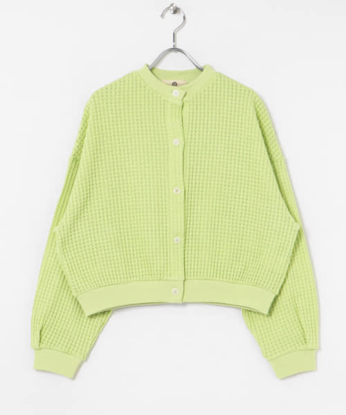 SEAGREEN　BIG WAFFLE CARDIGAN