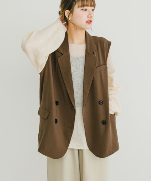 ダブルブレストジレ